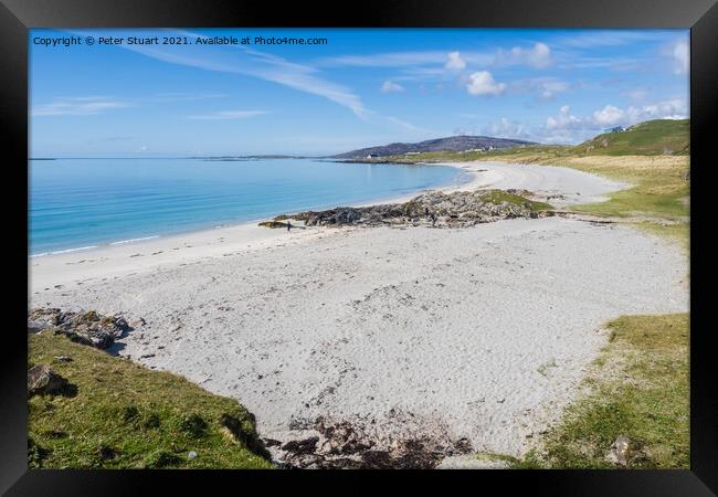 Prince's Beach is located on the west side of the Isle of Eriska Framed Print by Peter Stuart