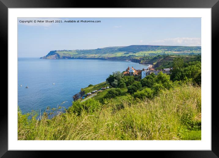 Robin Hoods Bay on the Cleveland Way Framed Mounted Print by Peter Stuart