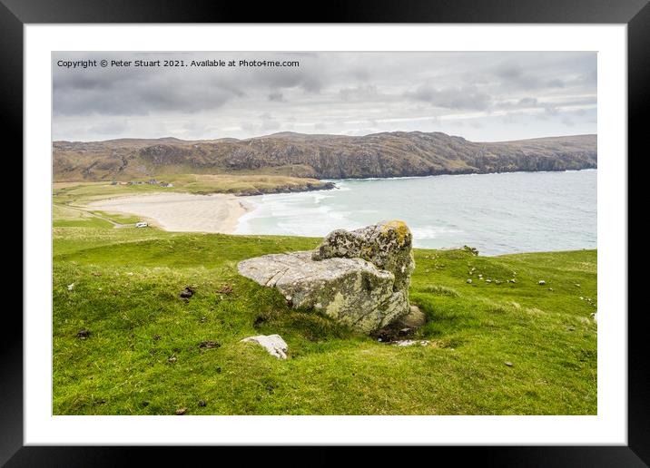 Coastline near to Uig on the isle of Lewis Framed Mounted Print by Peter Stuart