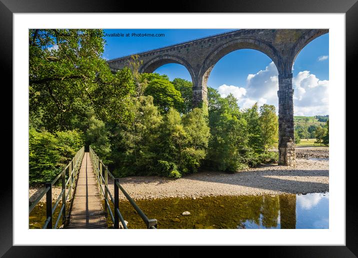 Lambley Viaduct is a stone bridge across the River South Tyne at Framed Mounted Print by Peter Stuart
