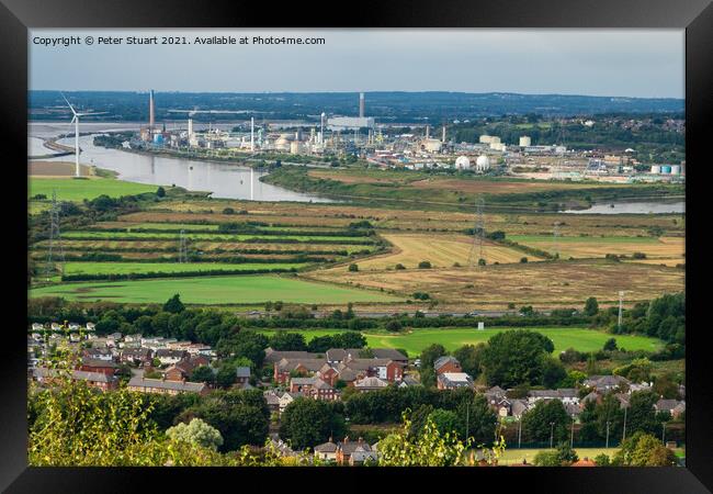 View from the top of Helsby Hill in Cheshire Framed Print by Peter Stuart