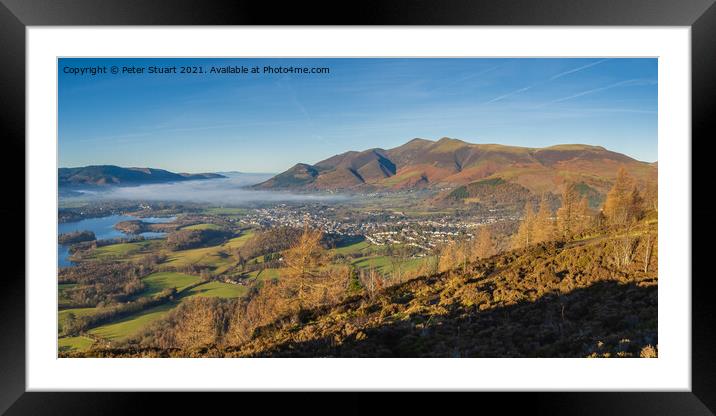 Walking from Casterigg to Walla Crag and ashness Bridge Framed Mounted Print by Peter Stuart