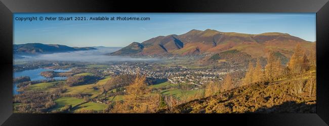 Walking from Casterigg to Walla Crag and ashness Bridge Framed Print by Peter Stuart