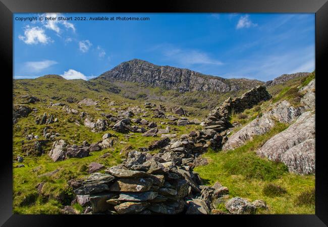 Moel Hebog is a mountain in Snowdonia, north Wales Framed Print by Peter Stuart