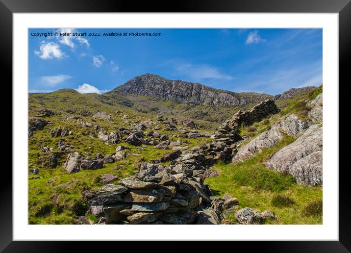 Moel Hebog is a mountain in Snowdonia, north Wales Framed Mounted Print by Peter Stuart