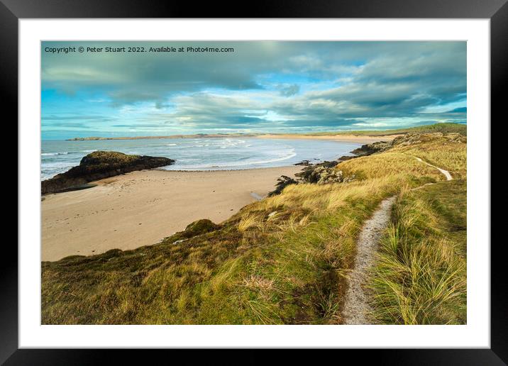 Malltraeth Bay on the  Isle of Anglesey  Framed Mounted Print by Peter Stuart