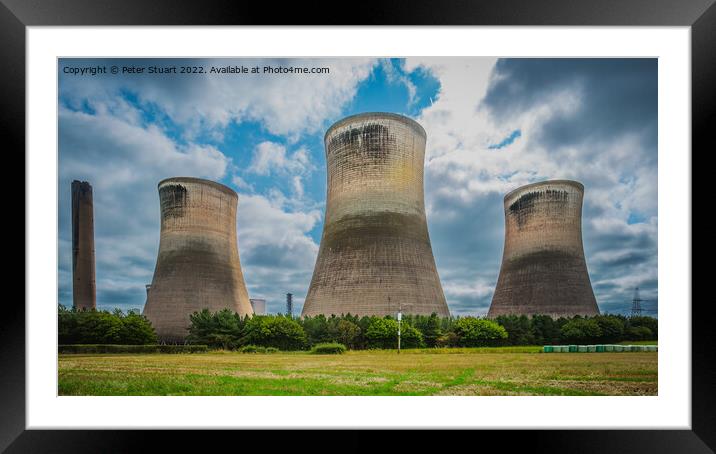 Fiddlers Ferry Power Station is a decommissioned coal fired powe Framed Mounted Print by Peter Stuart