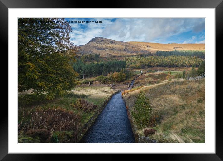 Walking around Dovestone reservoir near Greenfield in the North  Framed Mounted Print by Peter Stuart