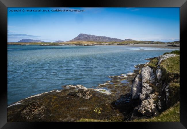 Benbecula ,  which lies between North and South Uist  Framed Print by Peter Stuart