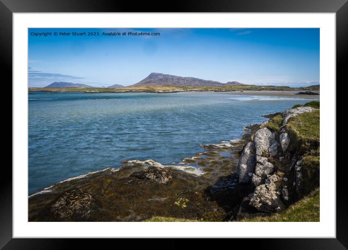 Benbecula ,  which lies between North and South Uist  Framed Mounted Print by Peter Stuart