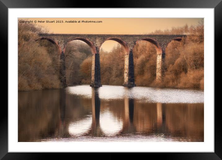 Amsgrove Viaduct over Wayoh Reservoir Framed Mounted Print by Peter Stuart