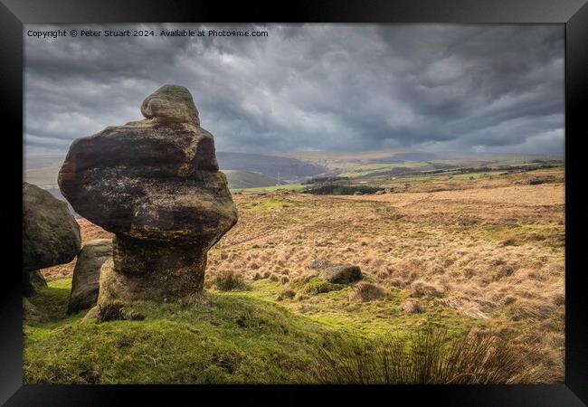 The Bridestone Rocks Framed Print by Peter Stuart