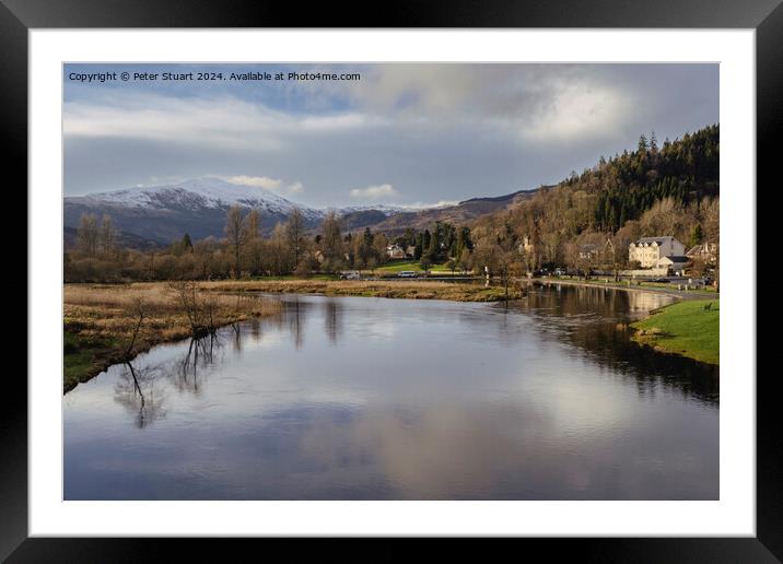 Ben Ledi from the river Teith at Callander Framed Mounted Print by Peter Stuart