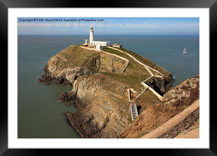  South Stack Lighthouse Framed Mounted Print by Peter Stuart