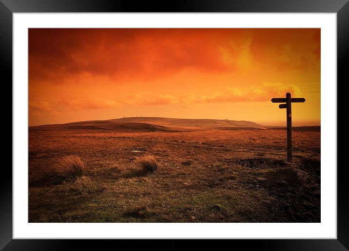  Winter Hill - This Way Framed Mounted Print by Peter Stuart