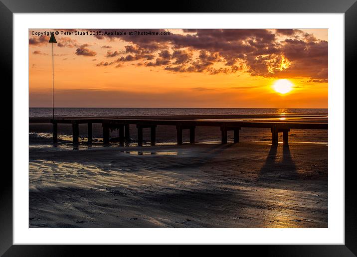  Seascale Sunset Framed Mounted Print by Peter Stuart