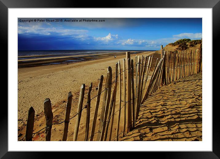  Fenced in at the beach Framed Mounted Print by Peter Stuart