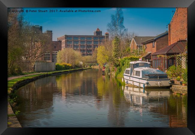 Leeds Liverpool canal at Leigh Framed Print by Peter Stuart