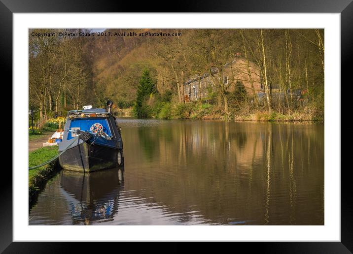 Spring on the canal Framed Mounted Print by Peter Stuart