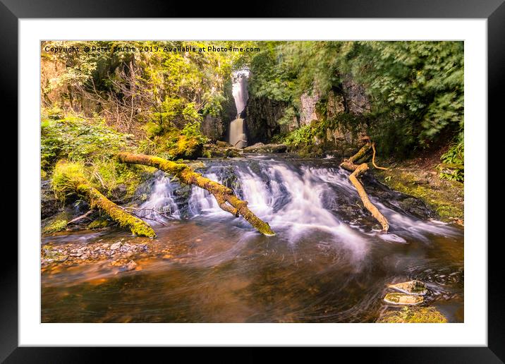 Catrigg Force, Stainforth Framed Mounted Print by Peter Stuart