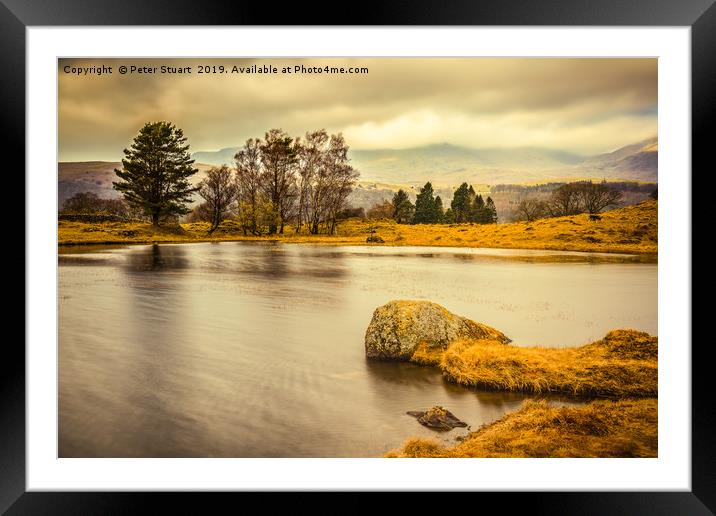 Kelly Hall Tarn, Lake District Framed Mounted Print by Peter Stuart