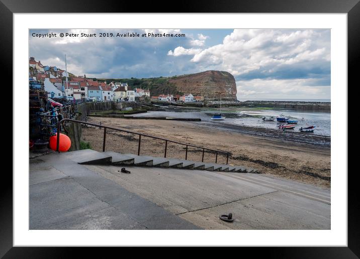 Staithes North Yorkshire Framed Mounted Print by Peter Stuart