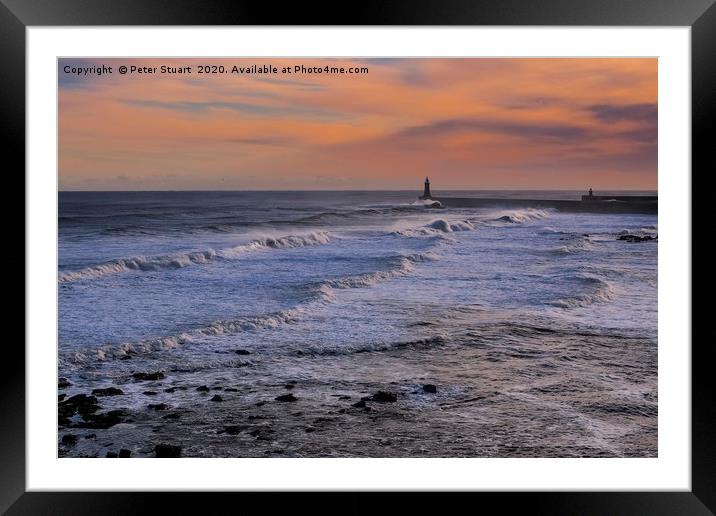 Tynemouth Lighthouse Framed Mounted Print by Peter Stuart