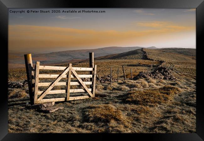 Shinning Gate near to Fountains Fell on the Pennin Framed Print by Peter Stuart