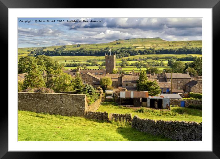 Askrigg in the Yorkshire Dales Framed Mounted Print by Peter Stuart