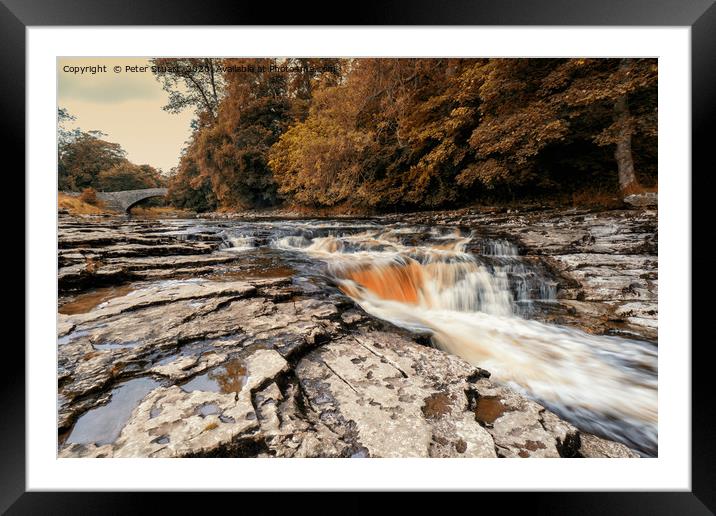 Stainforth Force, North Yorkshire Framed Mounted Print by Peter Stuart