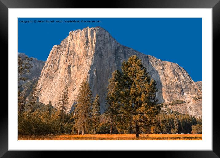 El Capitan, also known as El Cap in Yosemite  Framed Mounted Print by Peter Stuart