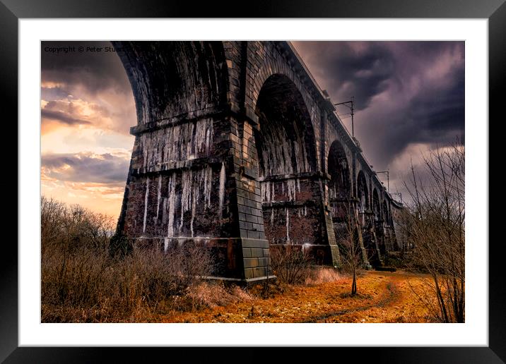 Sankey Valley Viaduct near Newton le Willows Framed Mounted Print by Peter Stuart