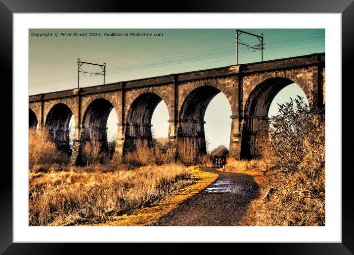 Sankey Valley Viaduct near Newton le Willows Framed Mounted Print by Peter Stuart