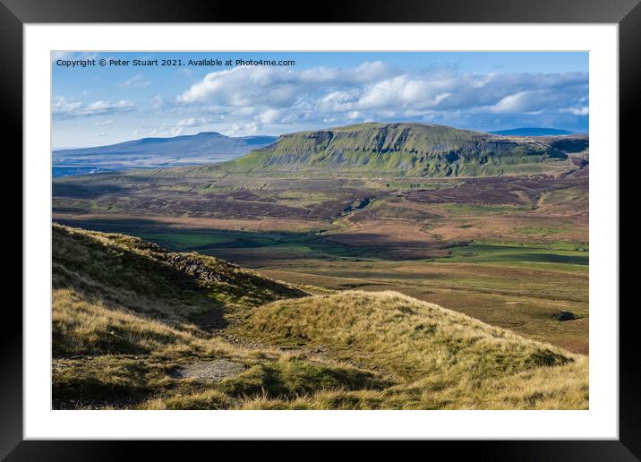 Pen-y-ghent from Fountains Fell Framed Mounted Print by Peter Stuart