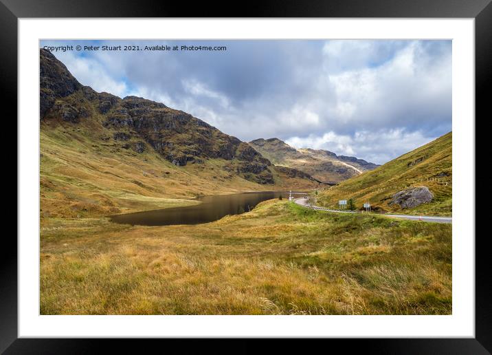 The REST & BE THANKFUL on the A83 Framed Mounted Print by Peter Stuart