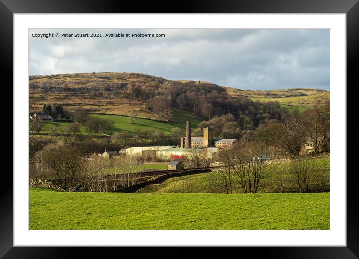 Langcliffe High Mill near Settle in the Yorkshire  Framed Mounted Print by Peter Stuart