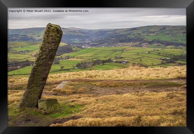 Stoodley Pike on the Pennine Way Framed Print by Peter Stuart