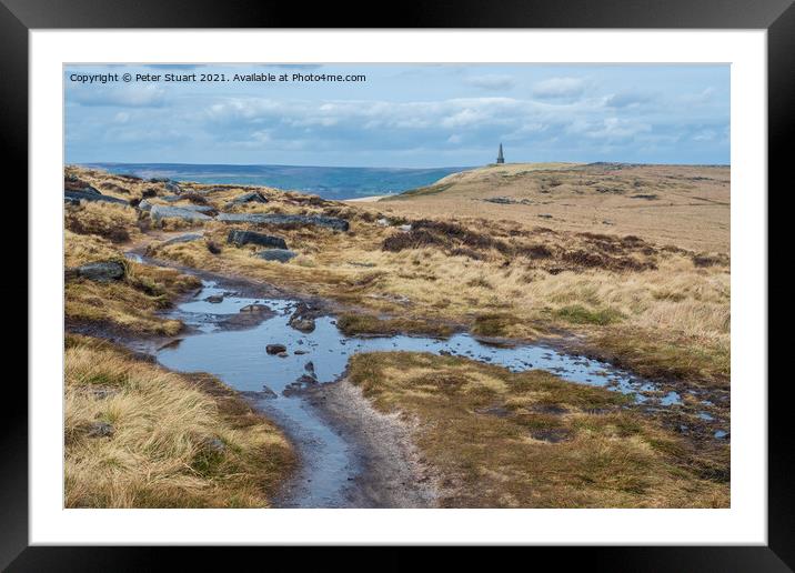 White House to stoodley Pike on the Pennine Way Framed Mounted Print by Peter Stuart