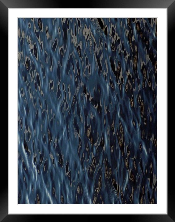 Blue Water Ripples Framed Mounted Print by Liam Spence