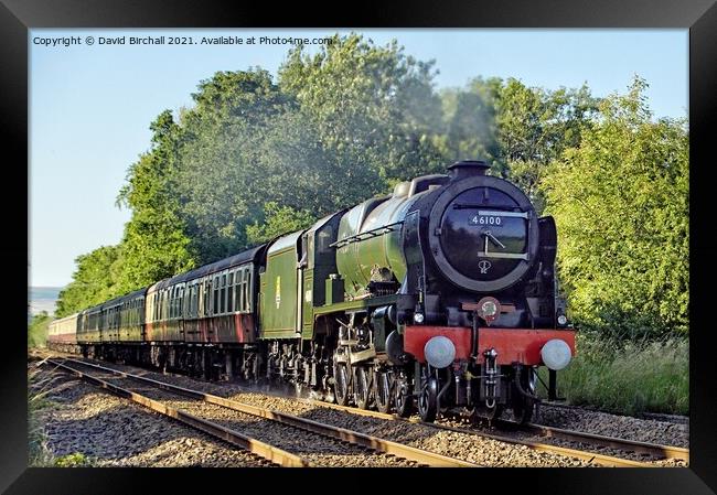 46100 Royal Scot near Whalley in Lancashire. Framed Print by David Birchall