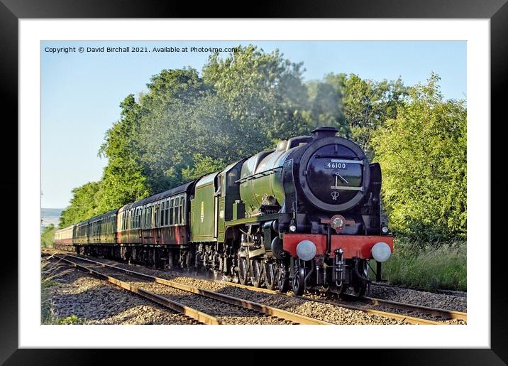 46100 Royal Scot near Whalley in Lancashire. Framed Mounted Print by David Birchall