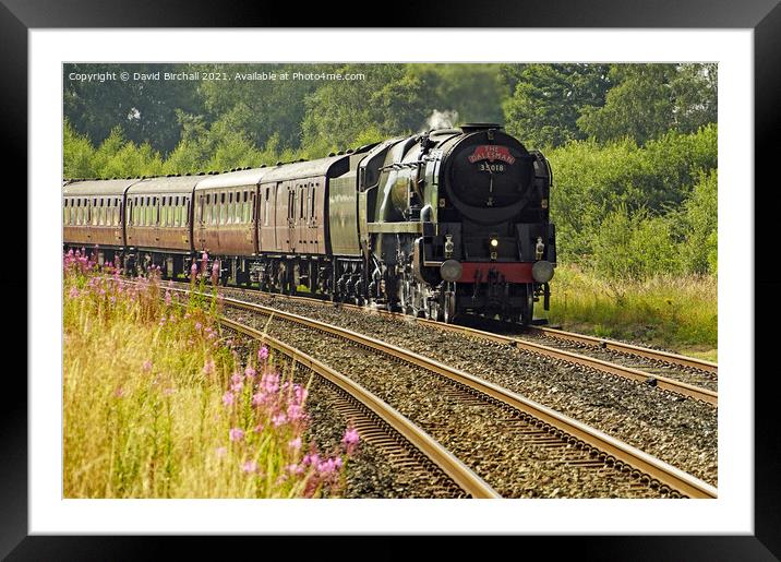 35018 British India Line approaching Hellifield. Framed Mounted Print by David Birchall