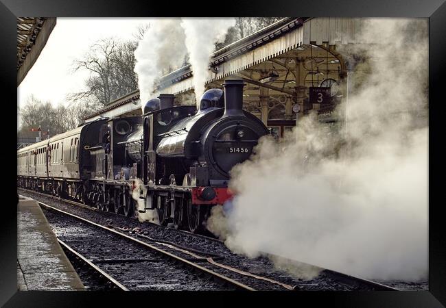 Steam locomotives 51456 and 52322 at Bury. Framed Print by David Birchall