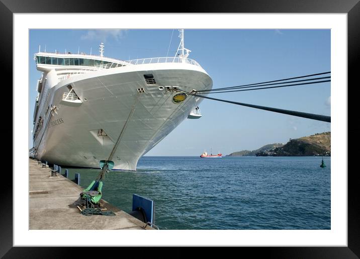 Cruise ship "Sea Princess" Framed Mounted Print by David Birchall