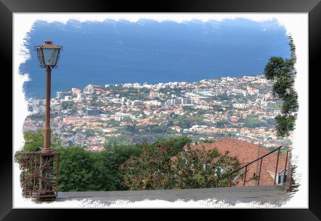 View of Funchal from Monte. Framed Print by David Birchall