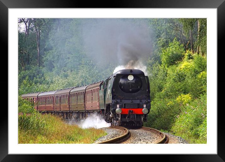 Steam locomotive 34072 257 Squadron. Framed Mounted Print by David Birchall