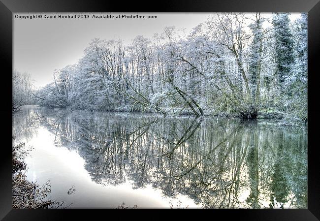 Winter Reflections at Ambergate, Derbyshire Framed Print by David Birchall
