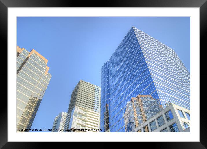 Vancouver Cityscape Framed Mounted Print by David Birchall