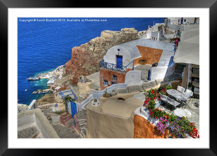 The Color of Santorini Framed Mounted Print by David Birchall