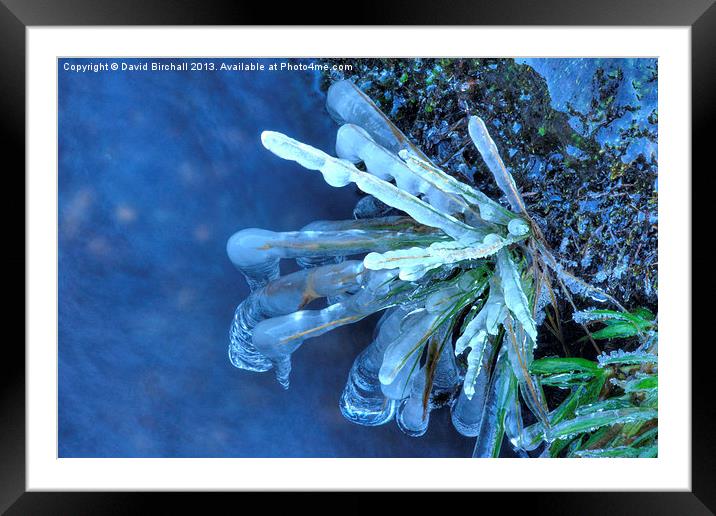 Fingers Of Ice Framed Mounted Print by David Birchall